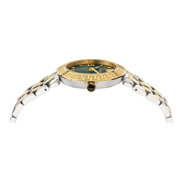 Versace Luxury Two Tone Green Bezel Watch - Picture 2 of 4